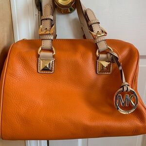 Michael Kors orange leather satchel, NEW with tags